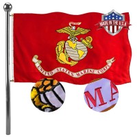 Embroidered US Marine Corps Military Flags 3x5 FT Outdoor
